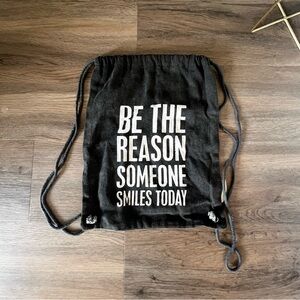 Quote Drawstring Bag Backpack
